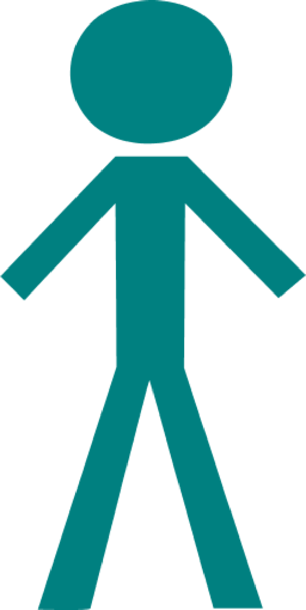 Free Stick Man Clipart - Stick Figure Clip Art - Png Download (600x1195), Png Download