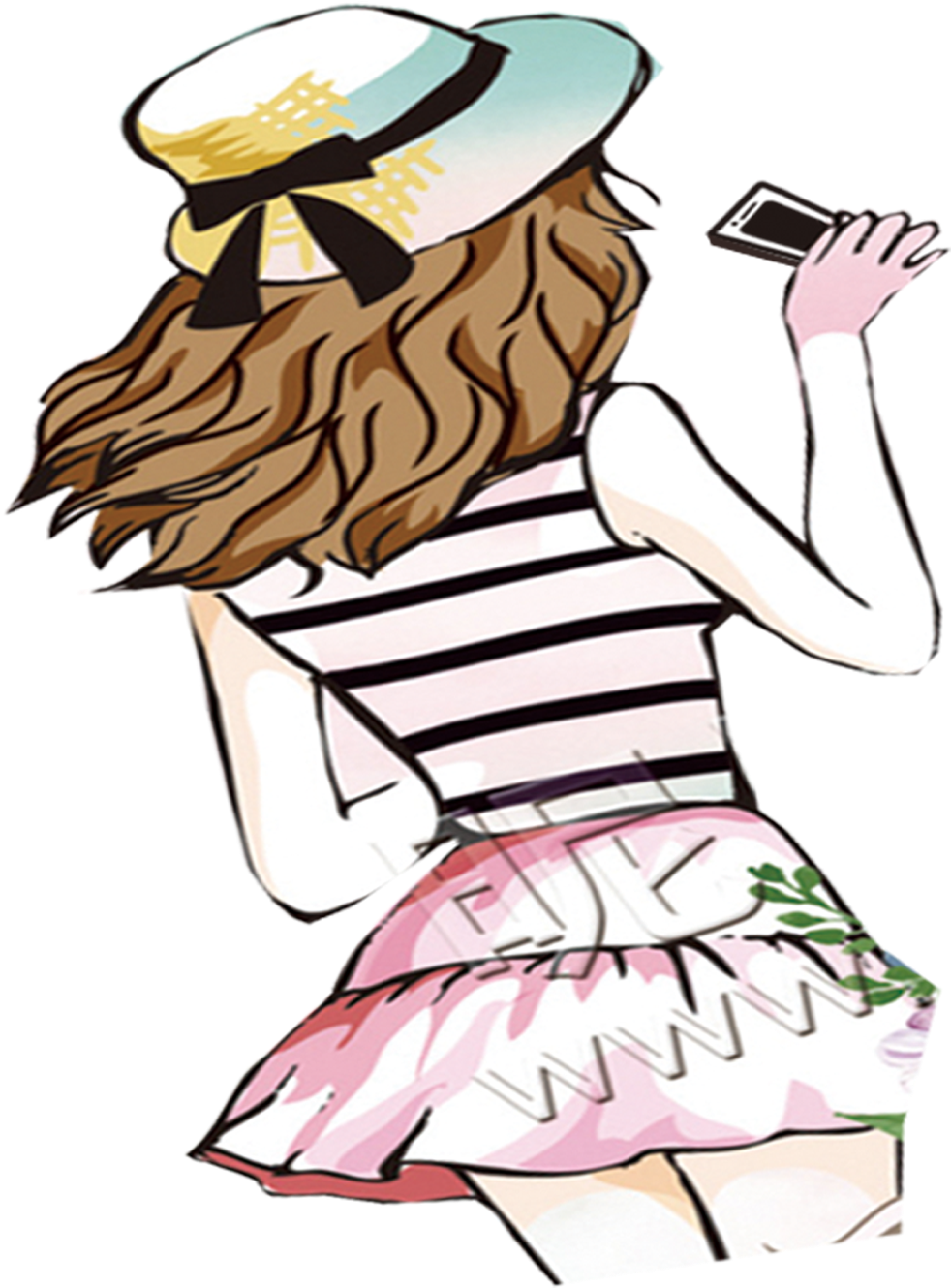 Drawing Women Back - Dibujos Imagenes En Caricatura De Mujeres Clipart (1417x1417), Png Download