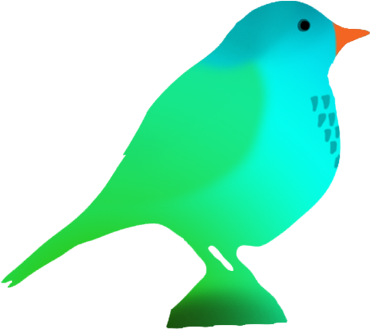 Fantasy Colored Bird Silhouette - Transparent Colorful Birds Clipart (586x531), Png Download