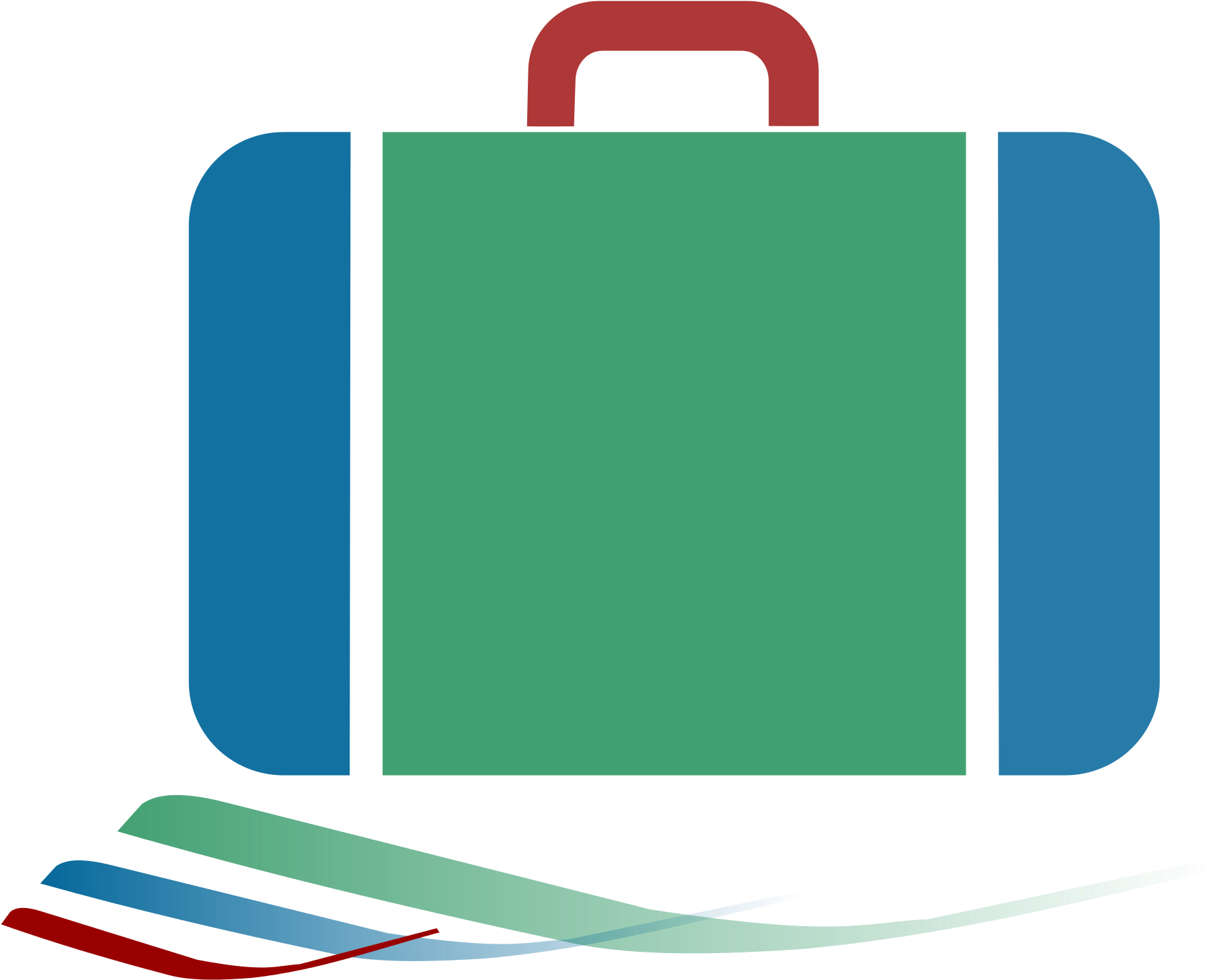 Luggage Clipart Blue Suitcase - Briefcase - Png Download (2000x1500), Png Download