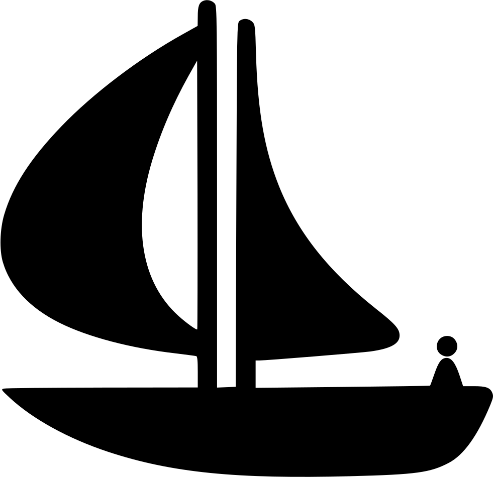 Png File Svg - เรือ Png ขาว ดำ Clipart (981x950), Png Download