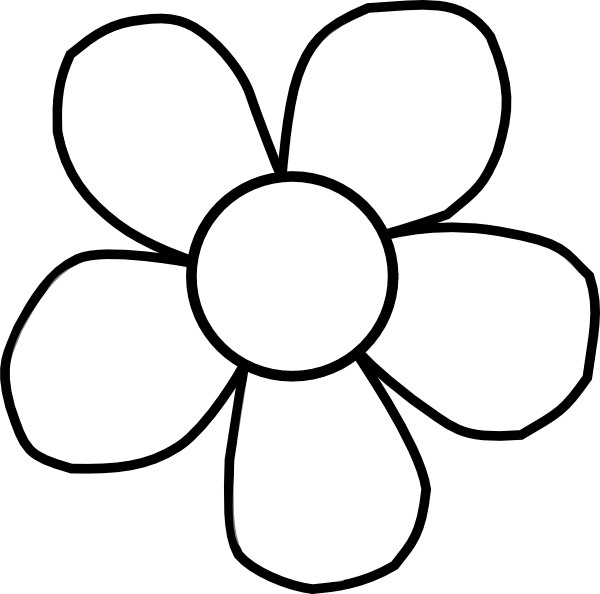 Bold White Flower Clip Art Cute Flower Coloring Pages Png Download