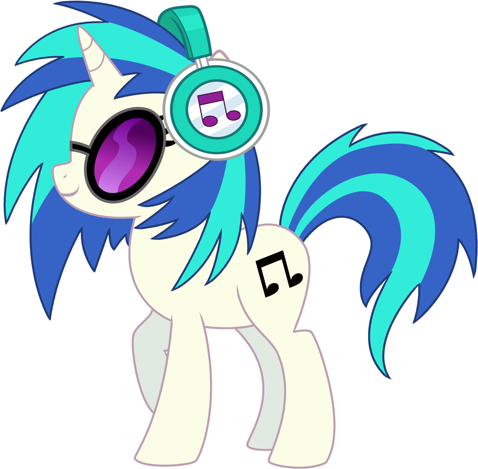 1024 X 1024 6 - Mlp Vinyl Scratch Headphones Clipart (1024x1024), Png Download