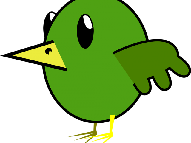Red Headed Finch Clipart Cartoon - Cartoon Green Bird - Png Download (640x480), Png Download