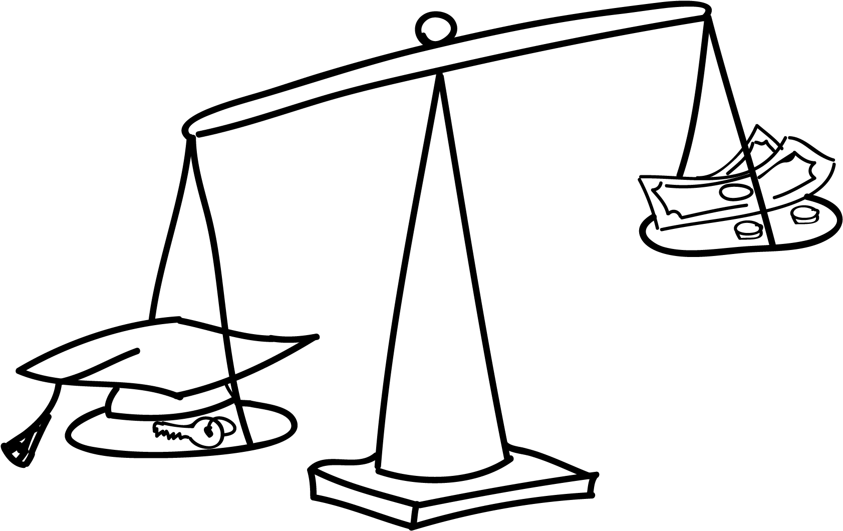 Scale - Line Art Clipart (1848x1181), Png Download