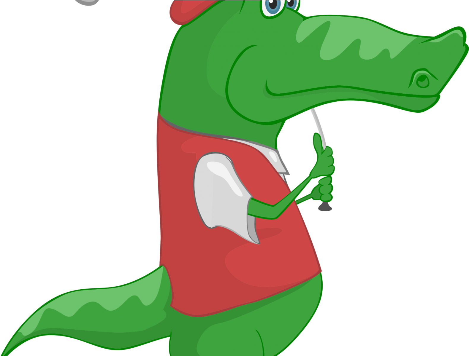 Crocodile Golfing Clipart (1600x1200), Png Download