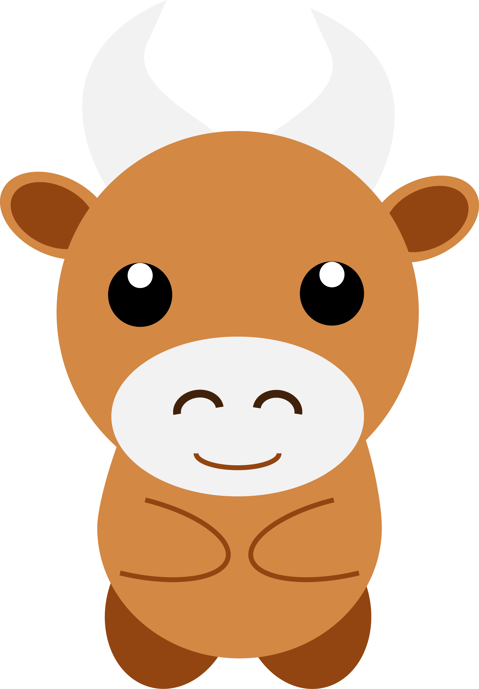 Bull - Cartoon Clipart (2039x2932), Png Download