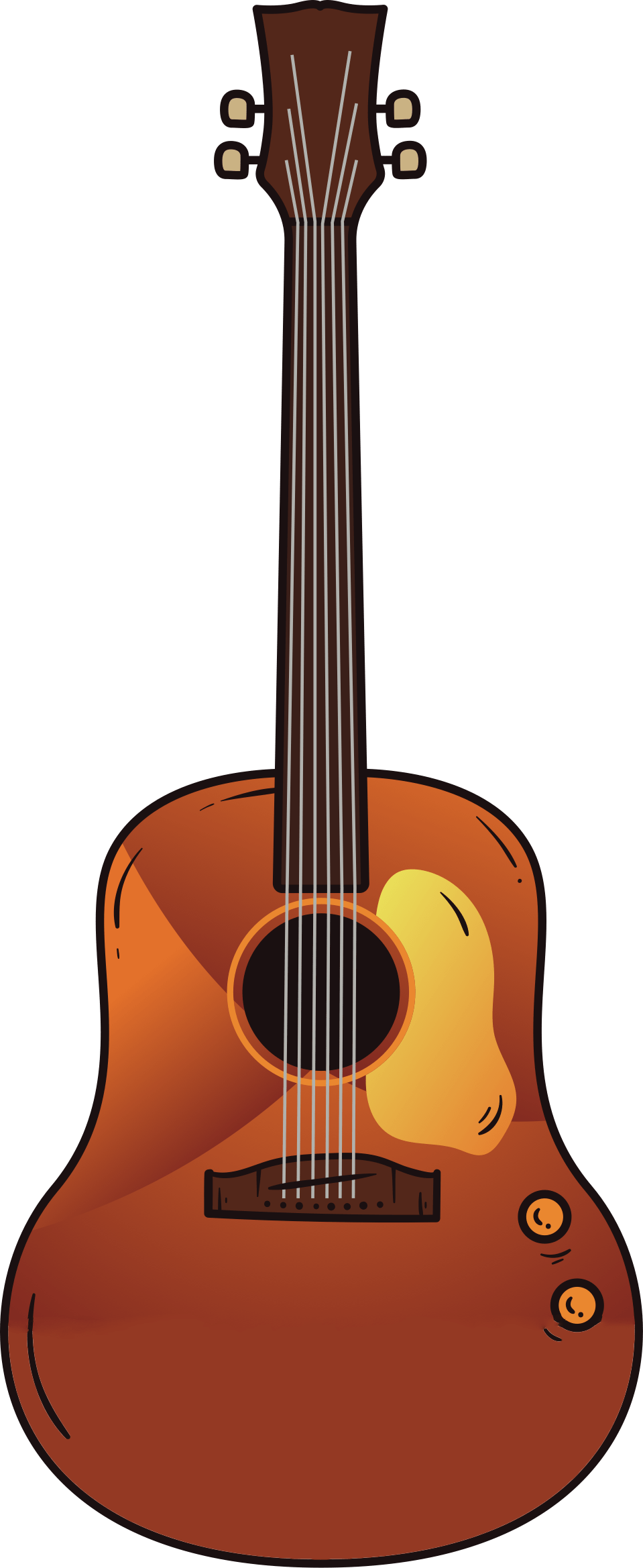 Bulletin Strings Order Of Service For Sunday March - Acoustic Guitar Clipart (959x2337), Png Download