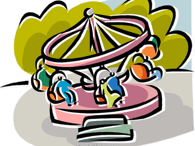 Amusement Park Clipart Ride - Angular Displacement On A Carousel - Png Download (640x480), Png Download