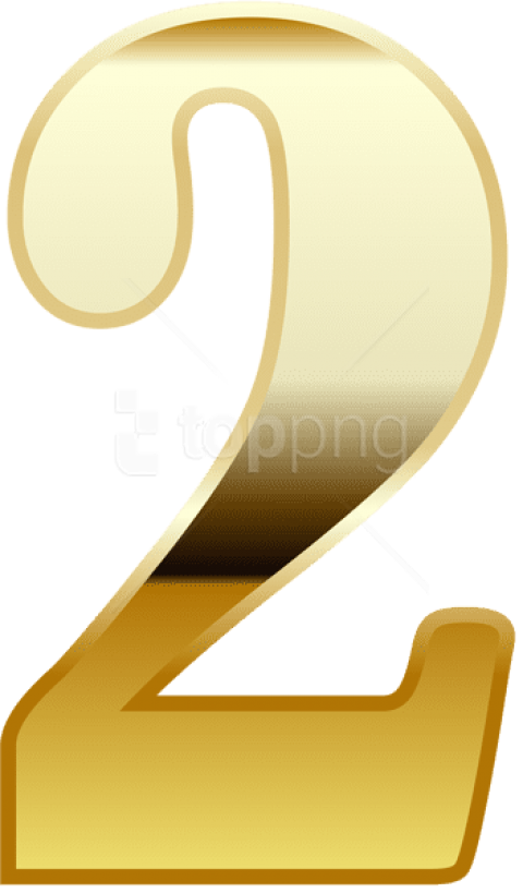 Free Png Download Gold Number Two Clipart Png Photo - Gold Numbers Png Transparent (480x819), Png Download