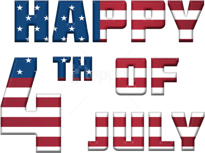 Happy 4th Of July Png Clipart (850x638), Png Download