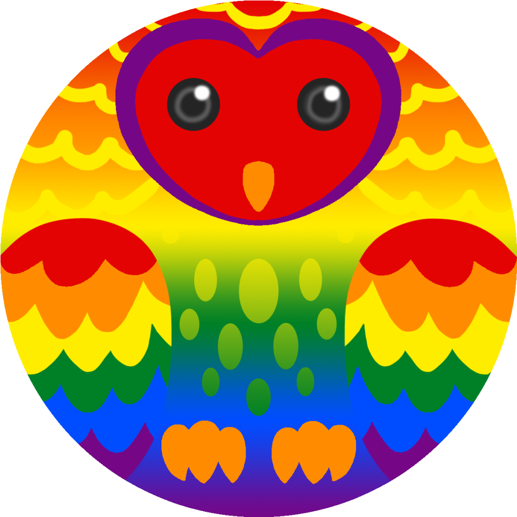Home Of The Small Owl Made Some Pride Owls~ From Top Clipart (1280x1280), Png Download