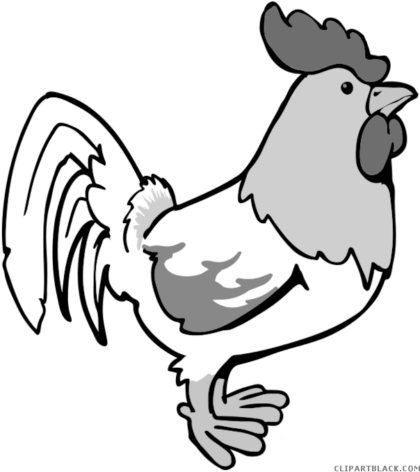 Download Free Printable Clipart And Coloring Pages - Rooster Cartoon Png Transparent Png (621x700), Png Download