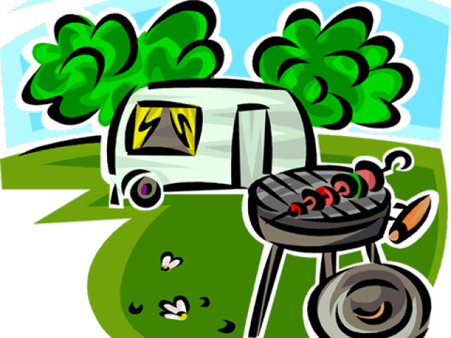 Campsite Clipart Travel Trailer - Png Download (640x480), Png Download
