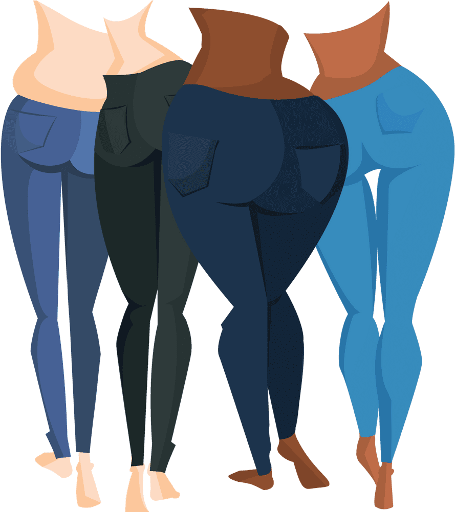 Jeans Hacks - Cartoon Clipart (1000x1000), Png Download