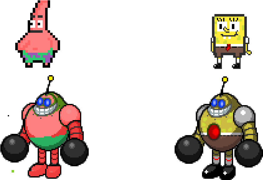 Sponge Bob - Dark Mechawful Clipart (1024x576), Png Download