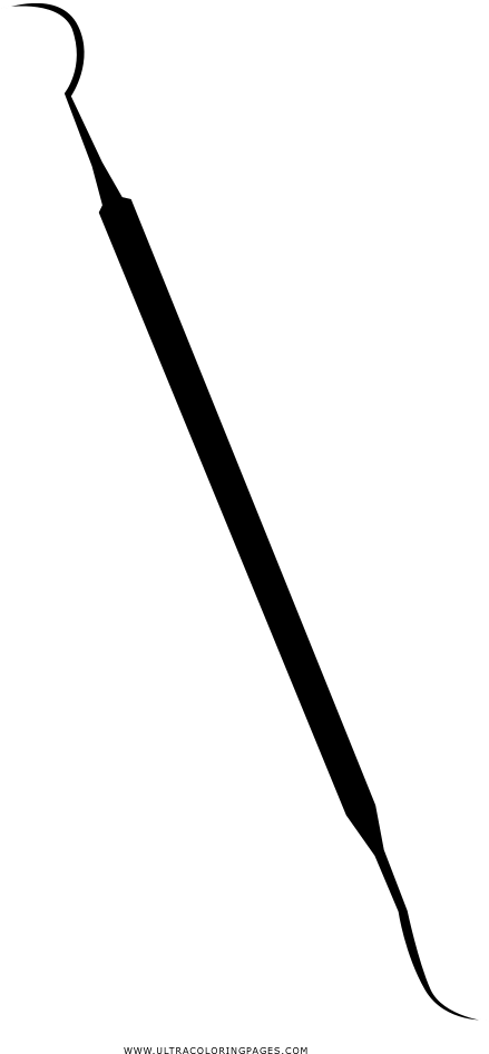 Dental Tool Coloring Page - Calligraphy Clipart (1000x1000), Png Download