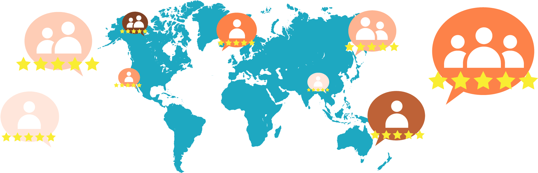 World Map Icon Vector Clipart (1920x600), Png Download