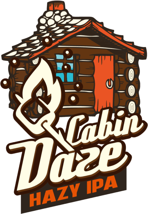 Cabin Daze Hazy Ipa Logo - Illustration Clipart (516x800), Png Download