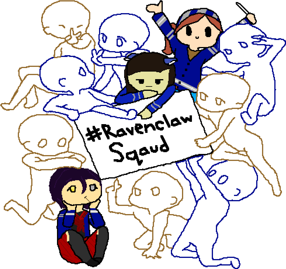 #ravenclaw Squad - Ravenclaw House Clipart (1000x1000), Png Download
