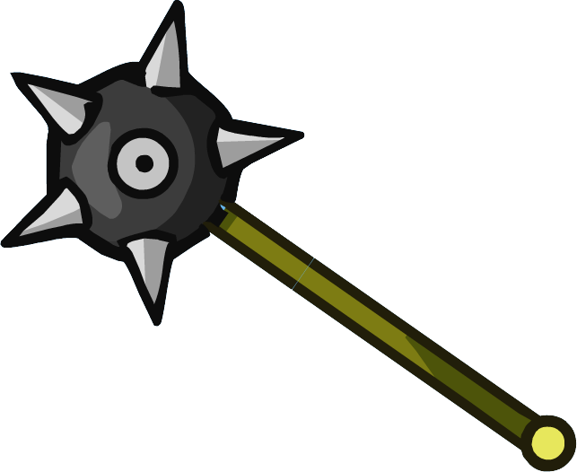Axe Clipart Two Handed - Cartoon Mace - Png Download (643x526), Png Download