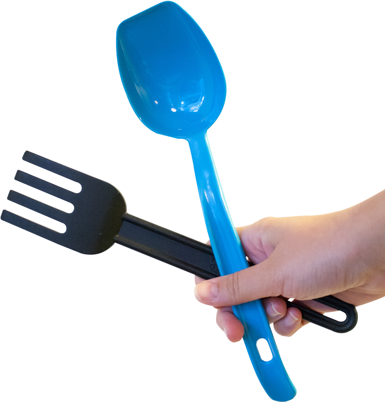 Image Stock Hand Holding Fork And Spoon Png Image - Hand With Spoon Transparent Clipart (1350x1397), Png Download