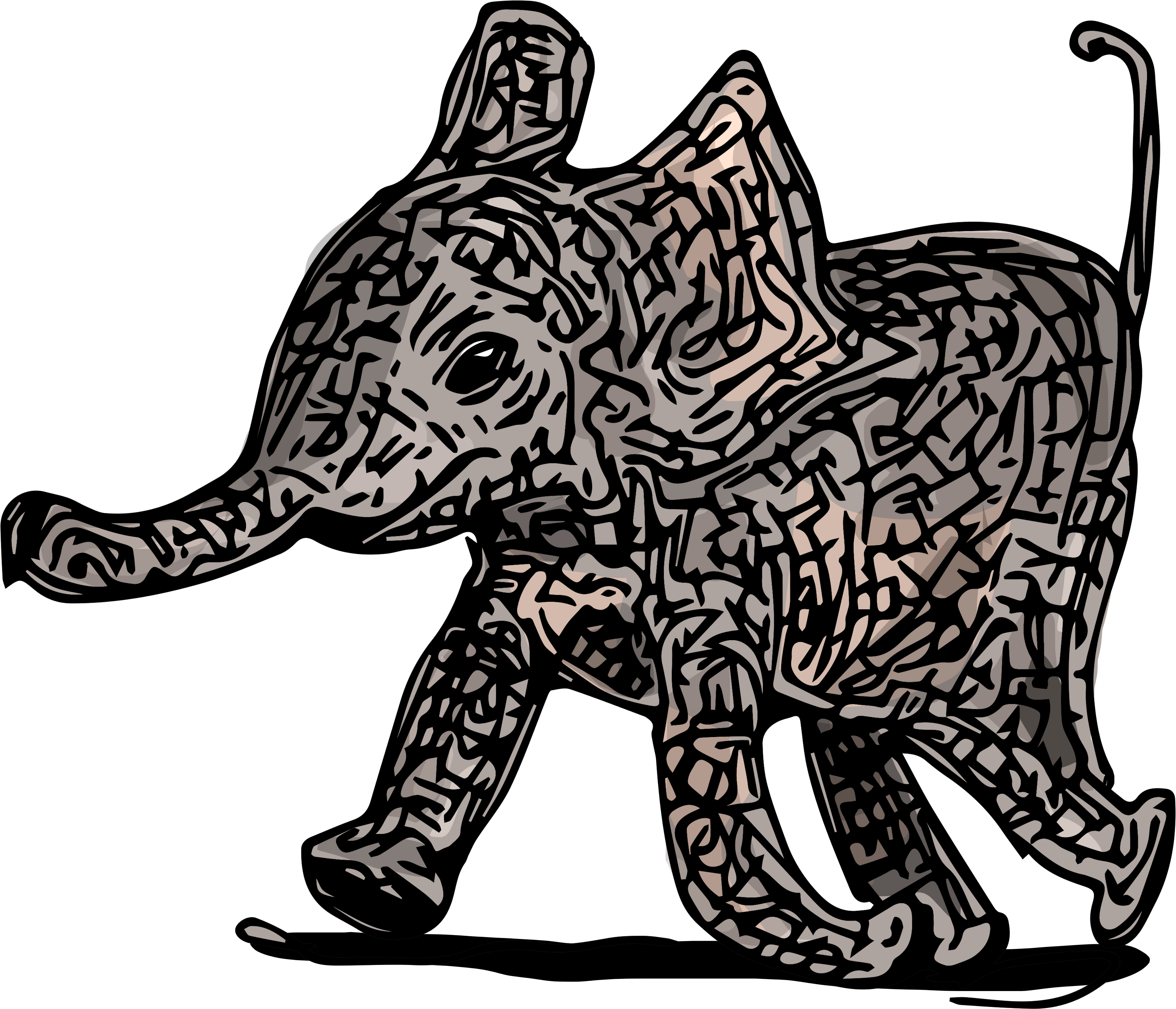 Pin By Erosner Illustrations On Beautiful Baby Elephant - Illustration Clipart (4500x5400), Png Download
