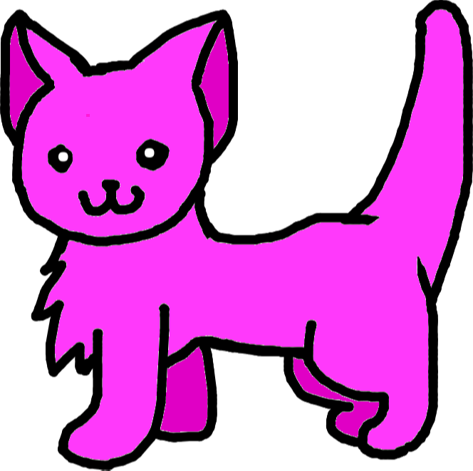 Cat Pink Cartoon Clipart Full Size Clipart (4196381) PinClipart