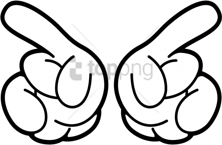 Free Png Two Mickey's Hands Png Image With Transparent - Mickey Mouse Hand Png Clipart (715x467), Png Download