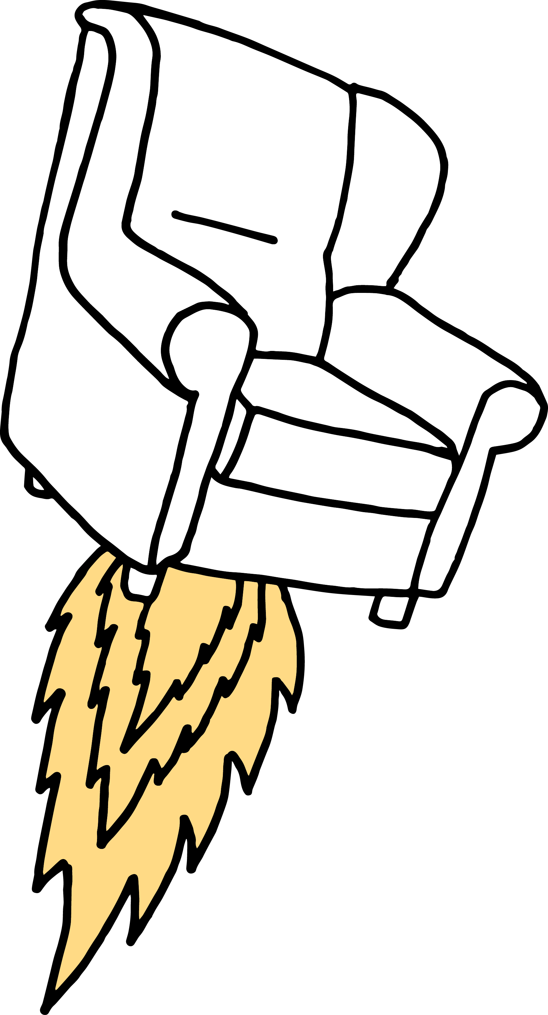 Counselling Chair With Rocket Flames Clipart (1785x3306), Png Download