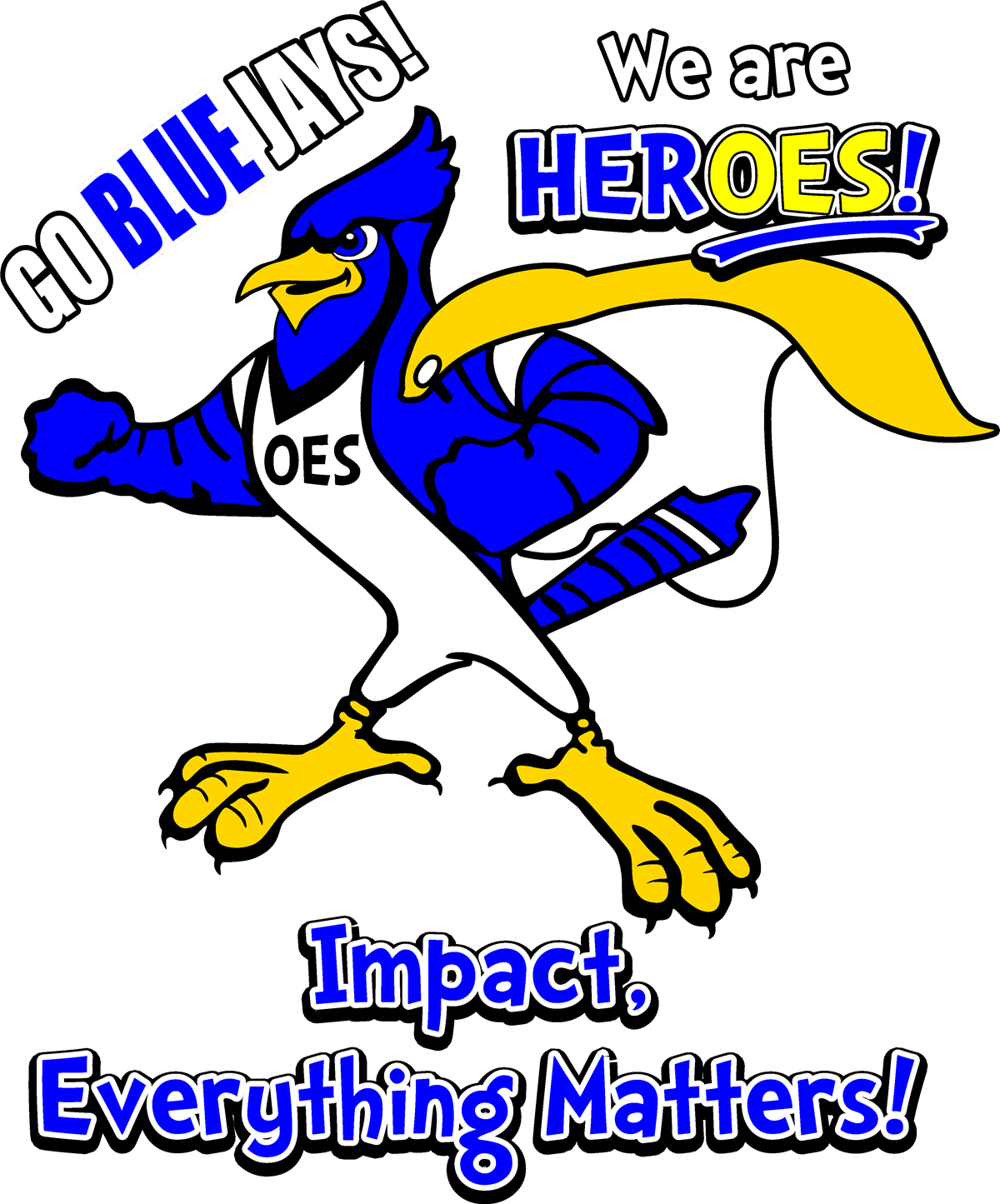 Blue Jay Hero - Cartoon Clipart (1200x1445), Png Download