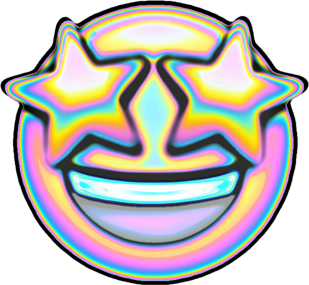 Emoji Stars Bubble Clear Transparent Background Clipart (1024x1024), Png Download