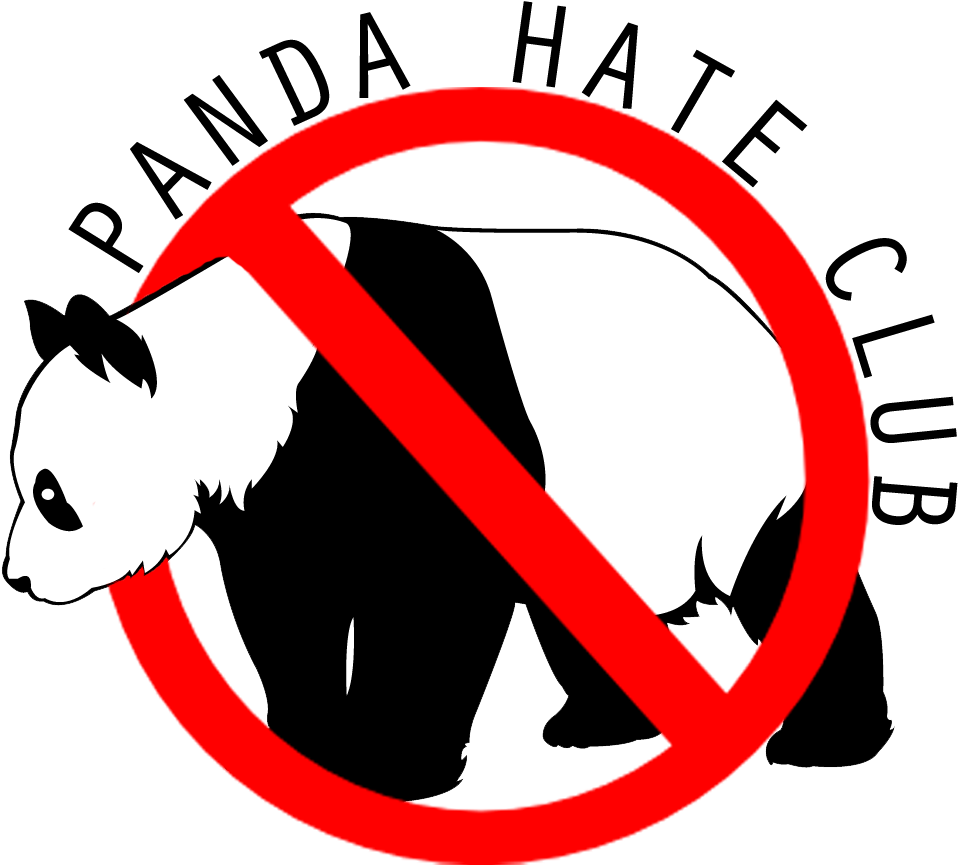 Image - Panda Hate Clipart (1188x1008), Png Download