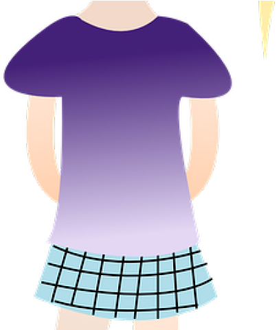 Ponytail Clipart Walking Girl - A-line - Png Download (640x480), Png Download