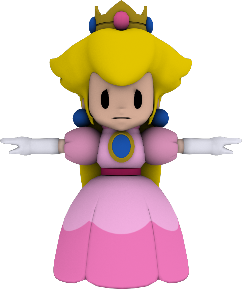 Princess Peach Clipart Sad - Paper Princess Peach Model - Png Download - Fu...