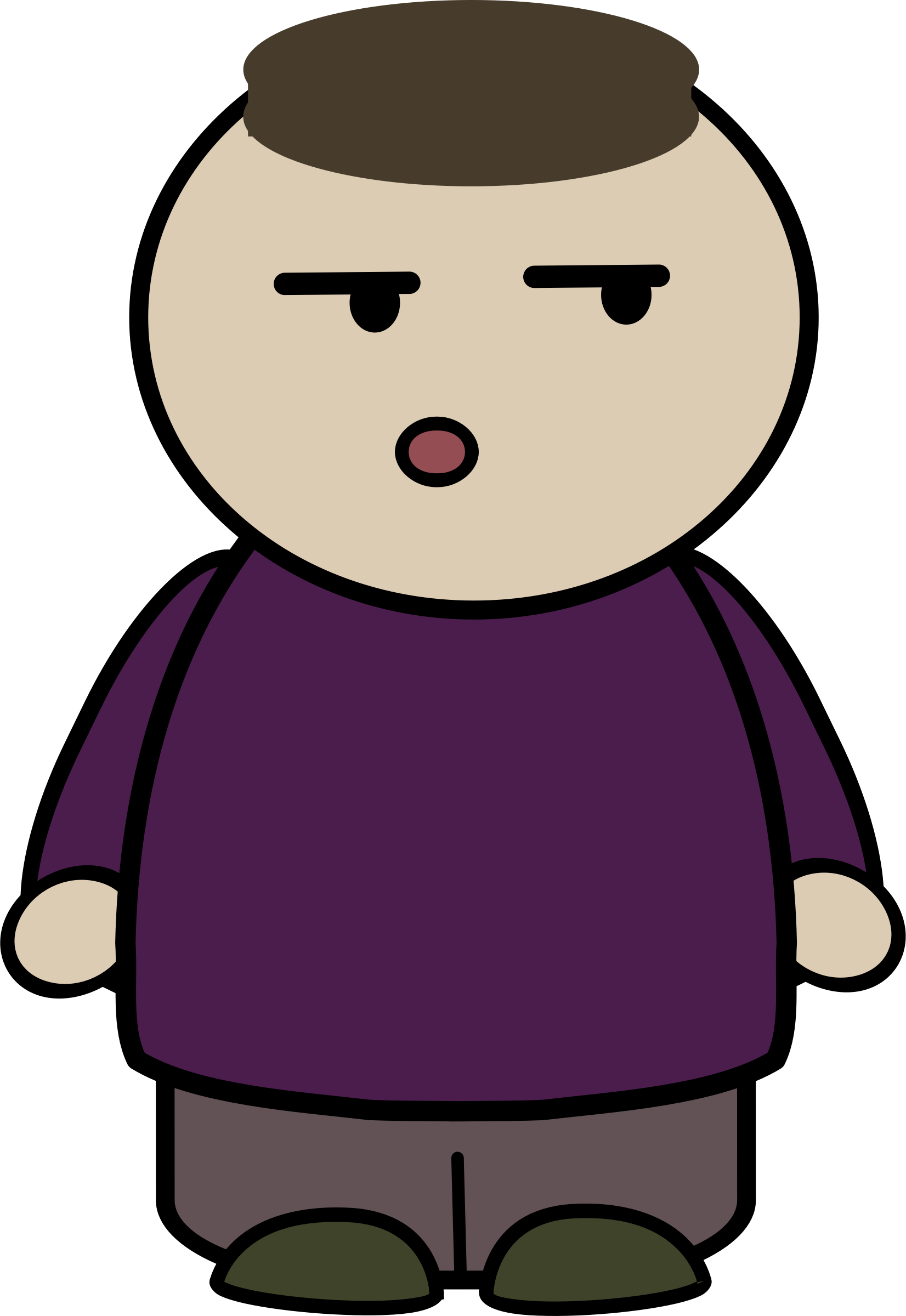 More From My Site - Cartoon Person Mad Clipart (1652x2400), Png Download