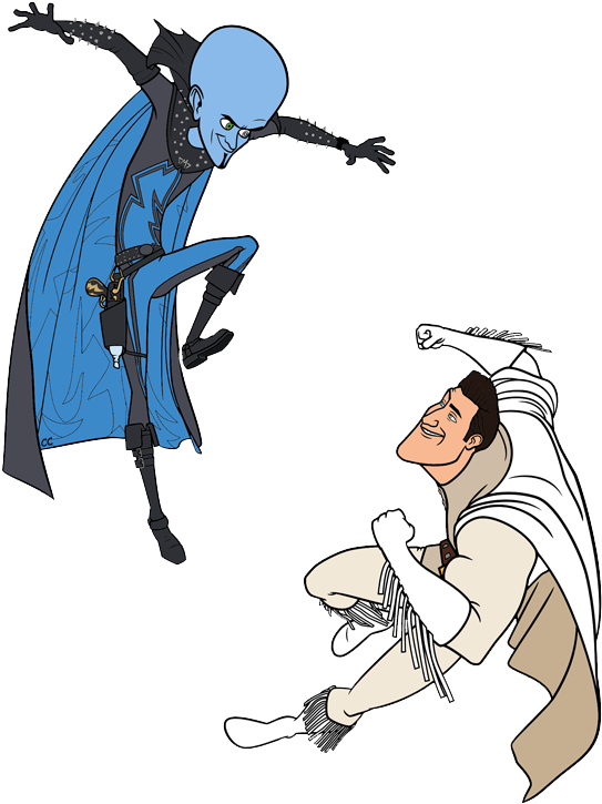 Metro Man Megamind, Metro Man Megamind - Metroman And Megamind Art Clipart (550x729), Png Download