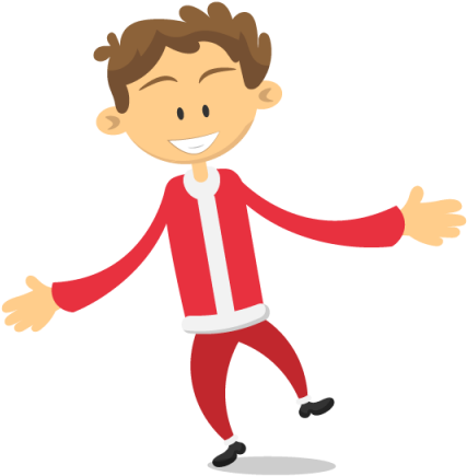 In A Santa Costume Christmas Party People - Man Party Png Clipart (640x640), Png Download