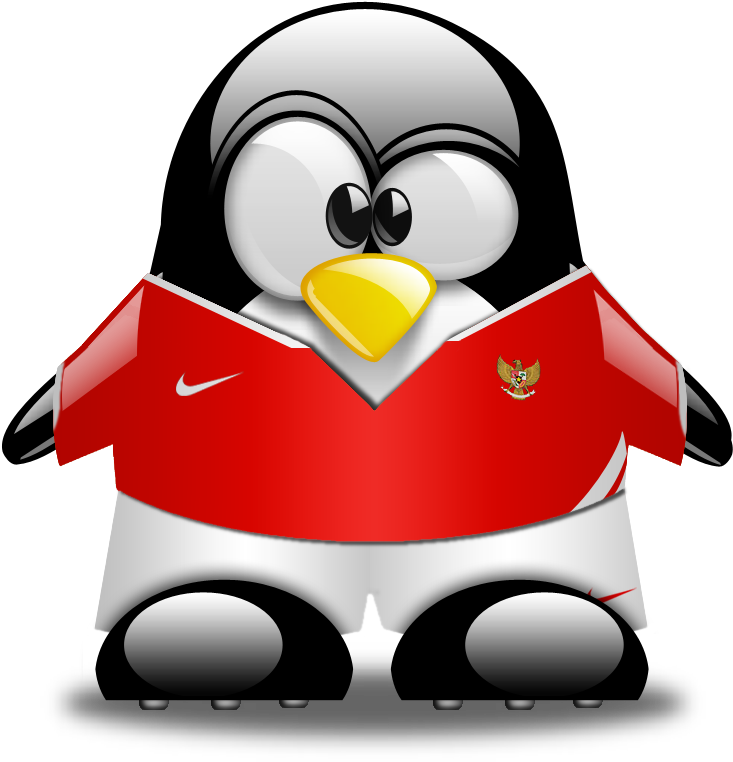 Uttaresh Indonesia National Footbal Photo By Ilfar - Sporty Penguin Clipart (768x768), Png Download