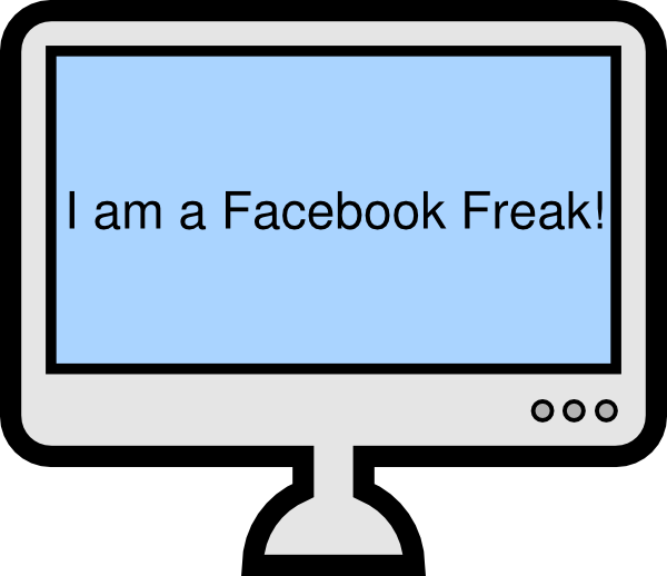 Image Of A Desktop With Facebook Slogan On It Clip - Computer Screen Clipart - Png Download (600x518), Png Download