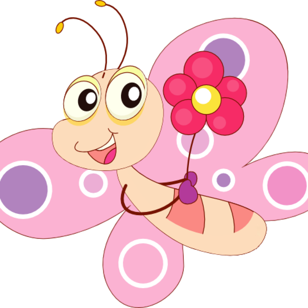 Cute Butterfly Clipart Cute Butterfly Clipart Letters - Butterfly Cartoon Images Png Transparent Png (1024x1024), Png Download