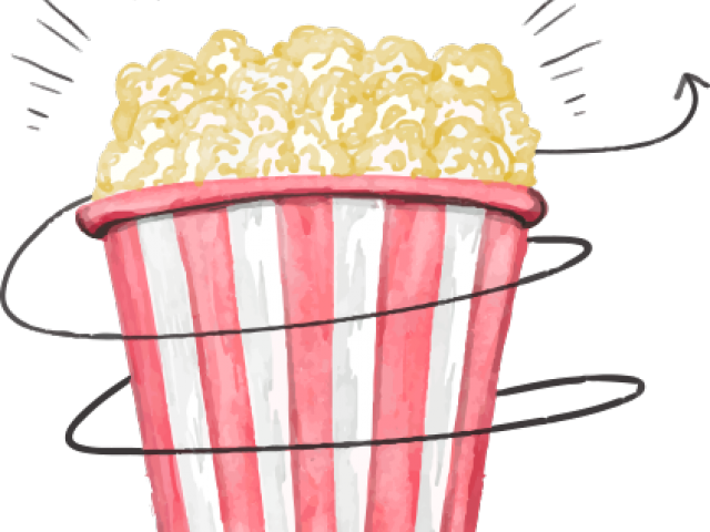 Argentina Clipart Popcorn - Watercolor Cinema - Png Download (640x480), Png Download