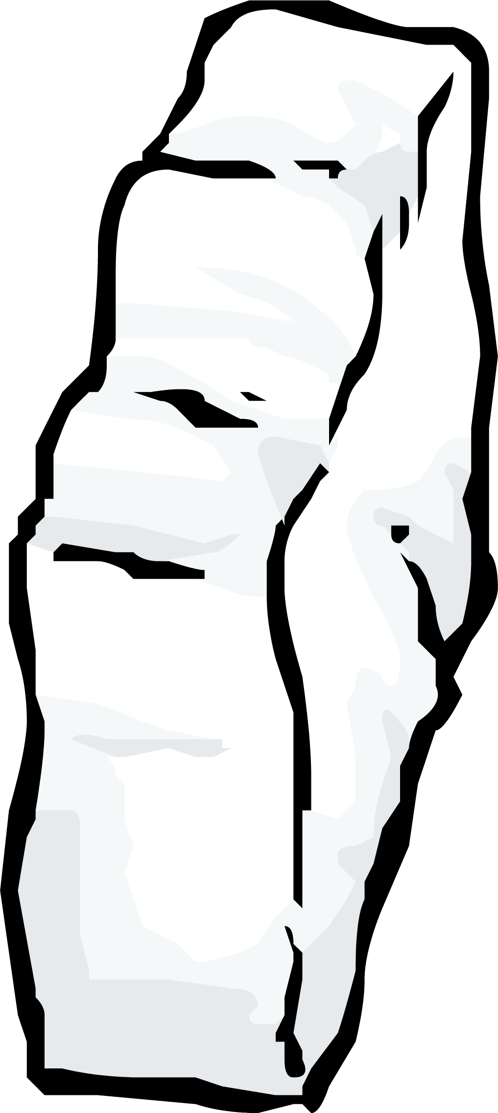 Snow Wall Sprite 004 Clipart (1017x2272), Png Download