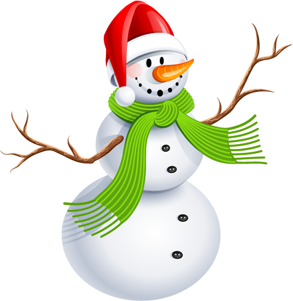 Vector Snowman Scarf - Free Clip Art Snowman - Png Download (1168x1200), Png Download