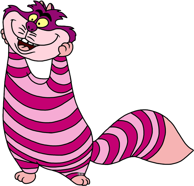 Cheshire Cat Clipart Tail - Cheshire Cat Disney Png Transparent Png (629x603), Png Download