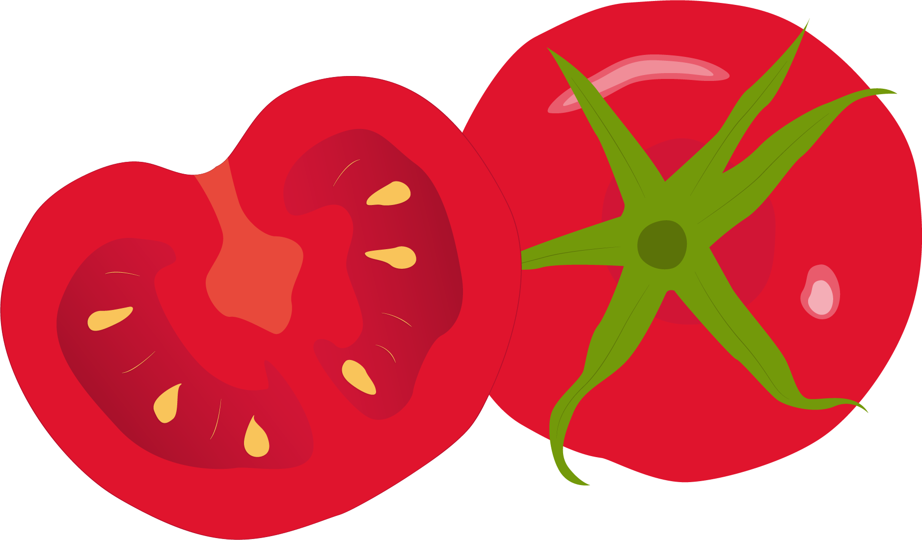 Tomato Clipart Tomatto - Tomato Bunch Clipart Transparent Background - Png Download (1878x1101), Png Download