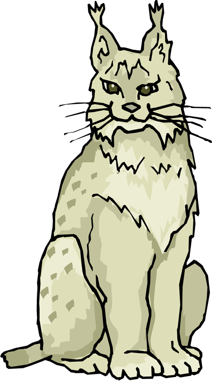 Download Free Lynx Clipart Eurasian Lynx Clip Art Cat - Free Lynx Clipart - Png Download (419x750), Png Download