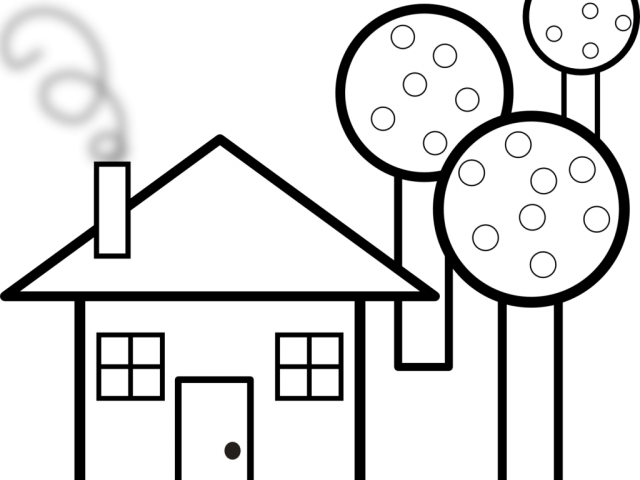 White House Clipart Small House - Shapes Clip Art Black And White - Png Download (640x480), Png Download