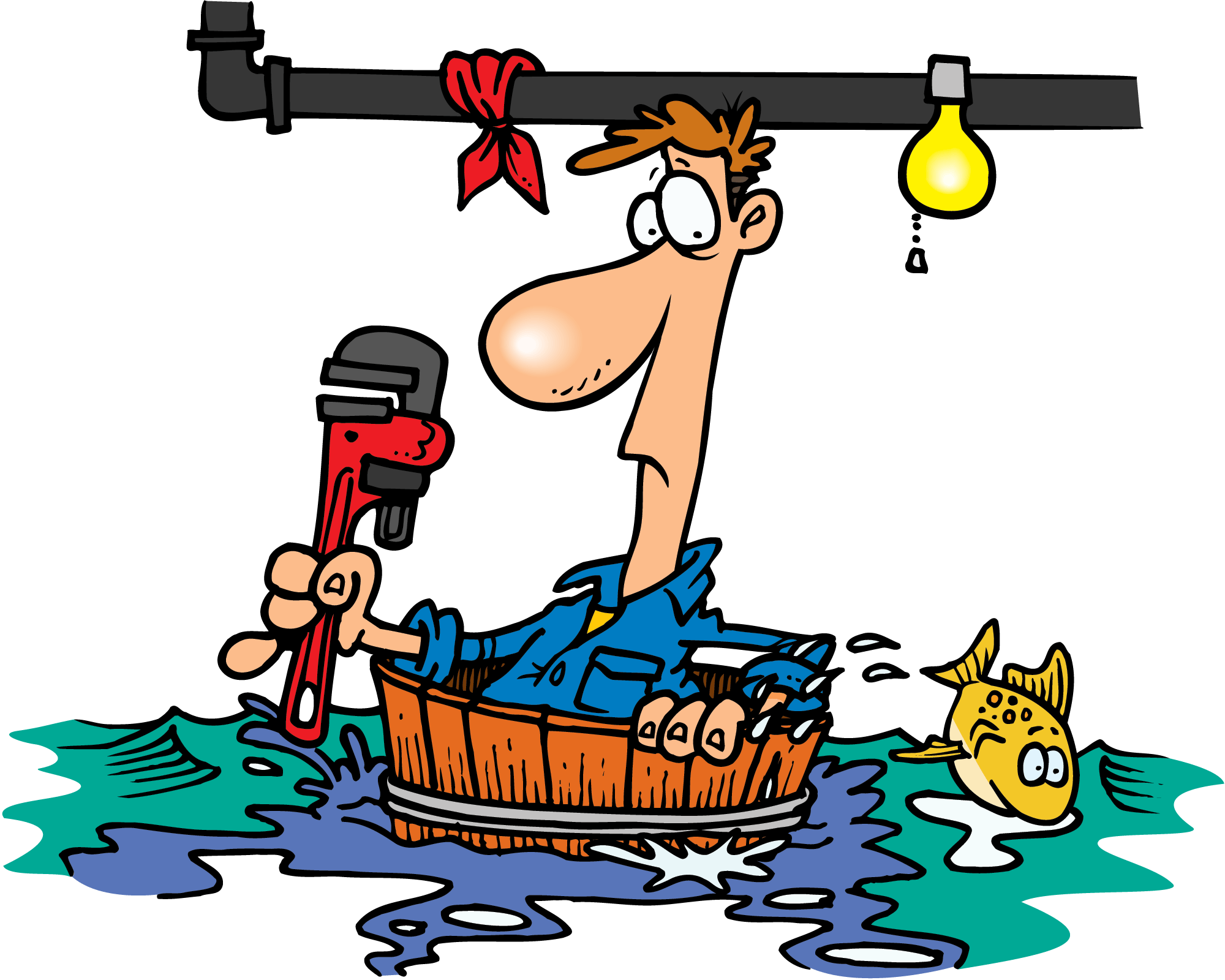 Free Clipart Of House Basement Flooded - Turn The Water Off - Png Download (2000x1600), Png Download