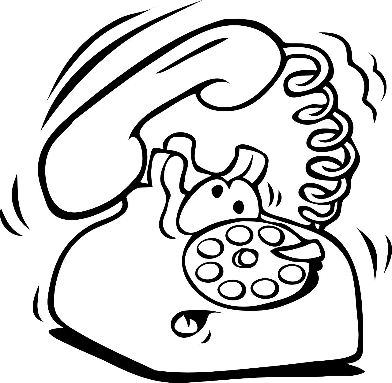 Phone Clipartblack Com Tools Free Black White - Telephone Ringing Clipart Black And White - Png Download (600x587), Png Download
